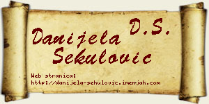 Danijela Sekulović vizit kartica